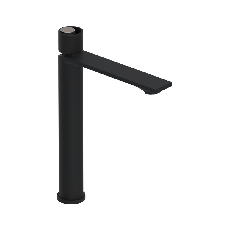 Eclissi Single Handle Tall Lavatory Faucet, Matte Black/Satin Nickel