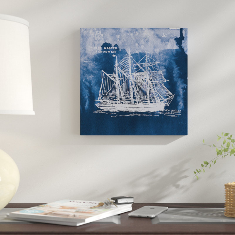 «Sailing Ships II», impression sur toile tendue, H 18 po x l 18 po x P 1,5 po, Toile tendue, Pas de tapis
