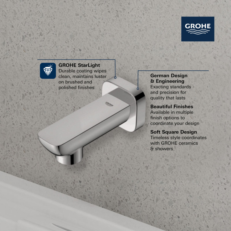 Cubeo Tub Spout, Brushed Cool Sunrise