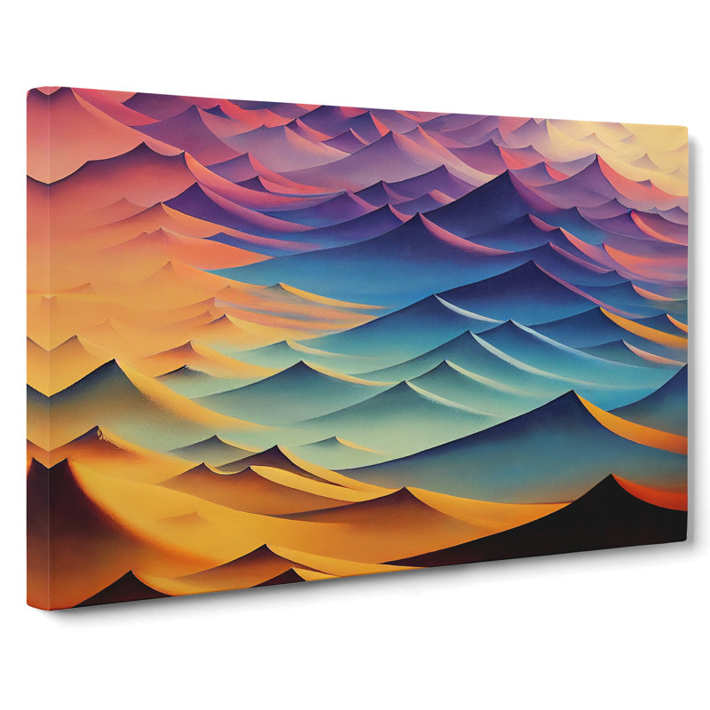 Wild Abstract Mountains - Wrapped Canvas, 50cm H x 76cm W x 3cm D