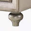 Table de chevet en velours beige Lucienne