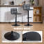 Upholstered Adjustable Height Counter Stool with Metal Frame-2094434092