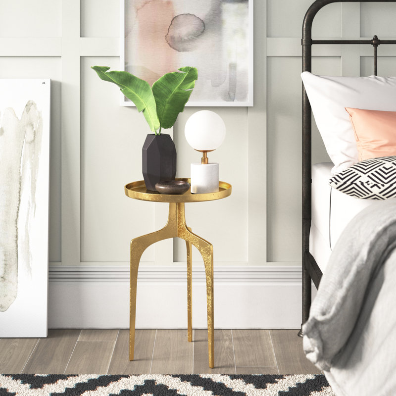 Falbo Tray Top End Table, Gold