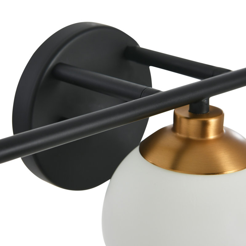 Babs 3 - Light LED Vanity Light, Matte Black/Gold
