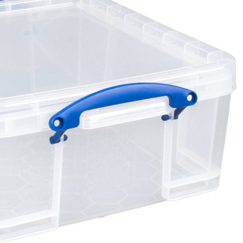 Clear Stackable Plastic Storage Box with Lid and Clip Lock Handles