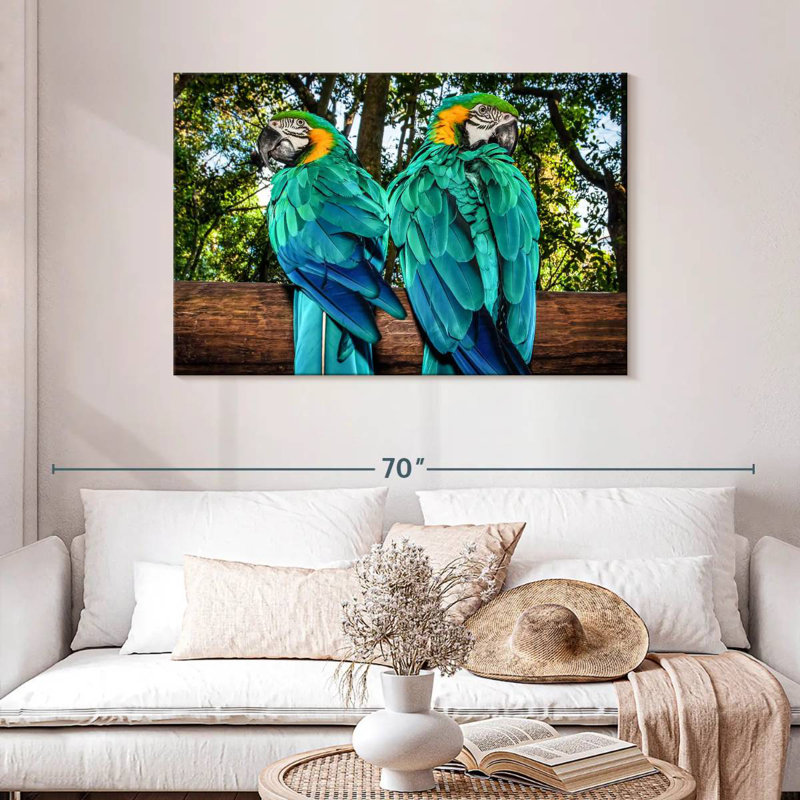Brampt Macaw Parrots, 30" H x 45" W
