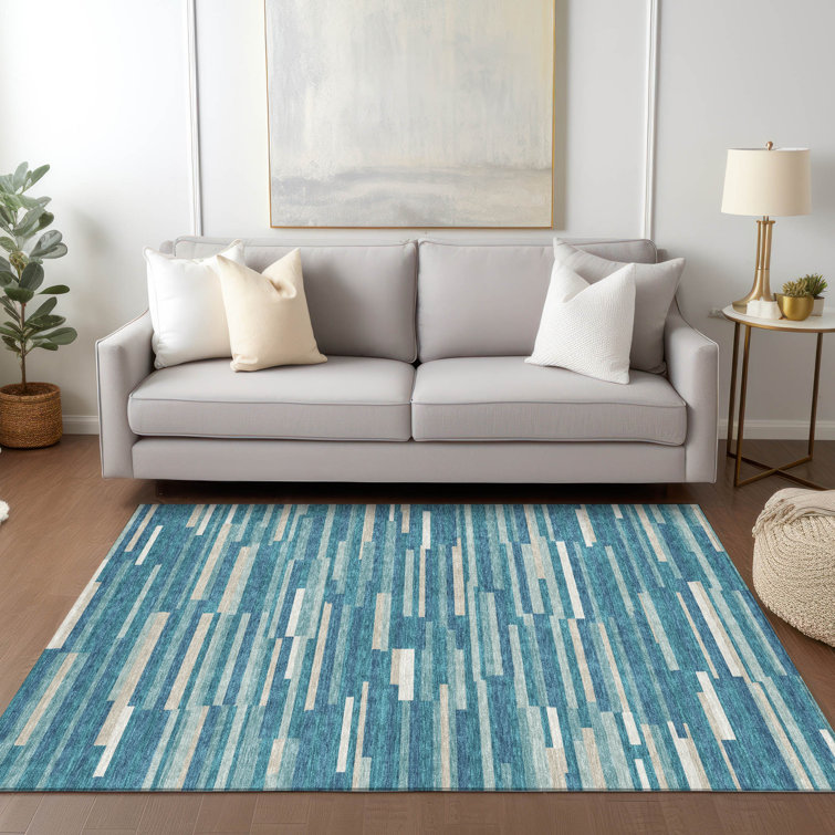 Rectangle Malek Rectangle 1'8" X 2'6" Indoor/Outdoor Area Rug with Non-Slip Backing