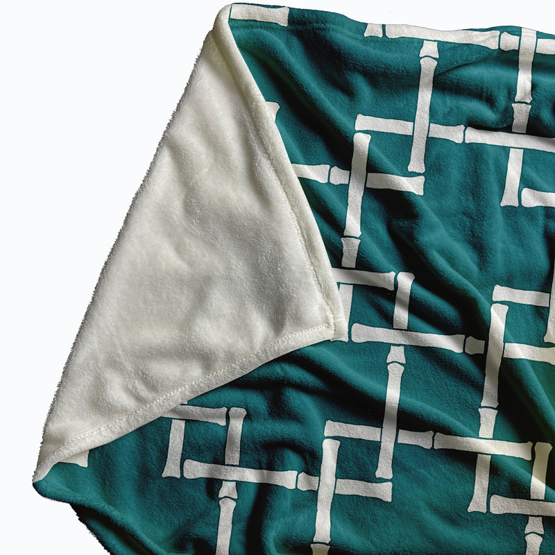 Eamonn Plain Weave / Muslin Throw Blanket, Teal