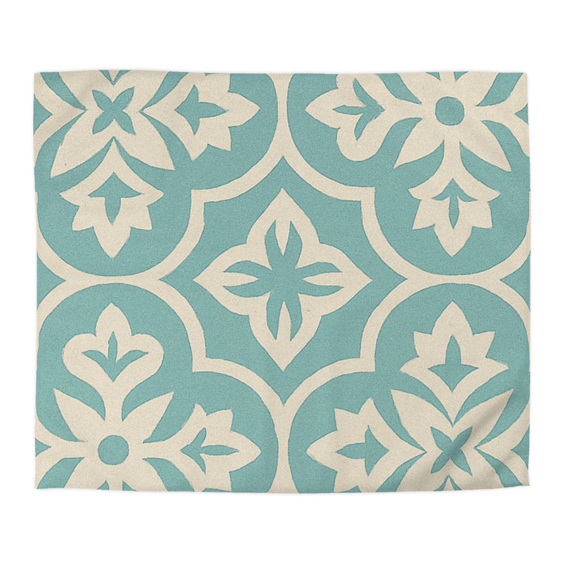 Microfiber Duvet Cover Boho Style, Design 37, Cream, King Duvet Cover
