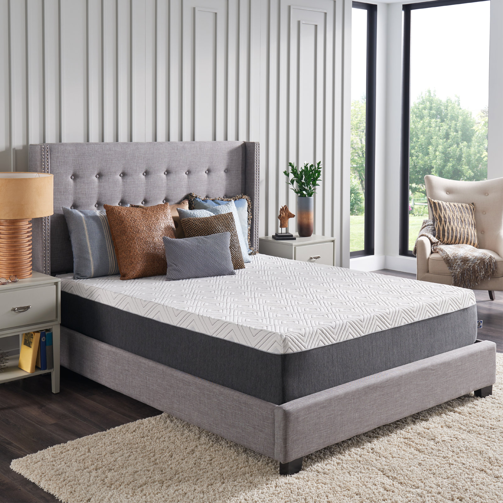 Sealy Cool 12" Medium Hybrid Mattress, Twin