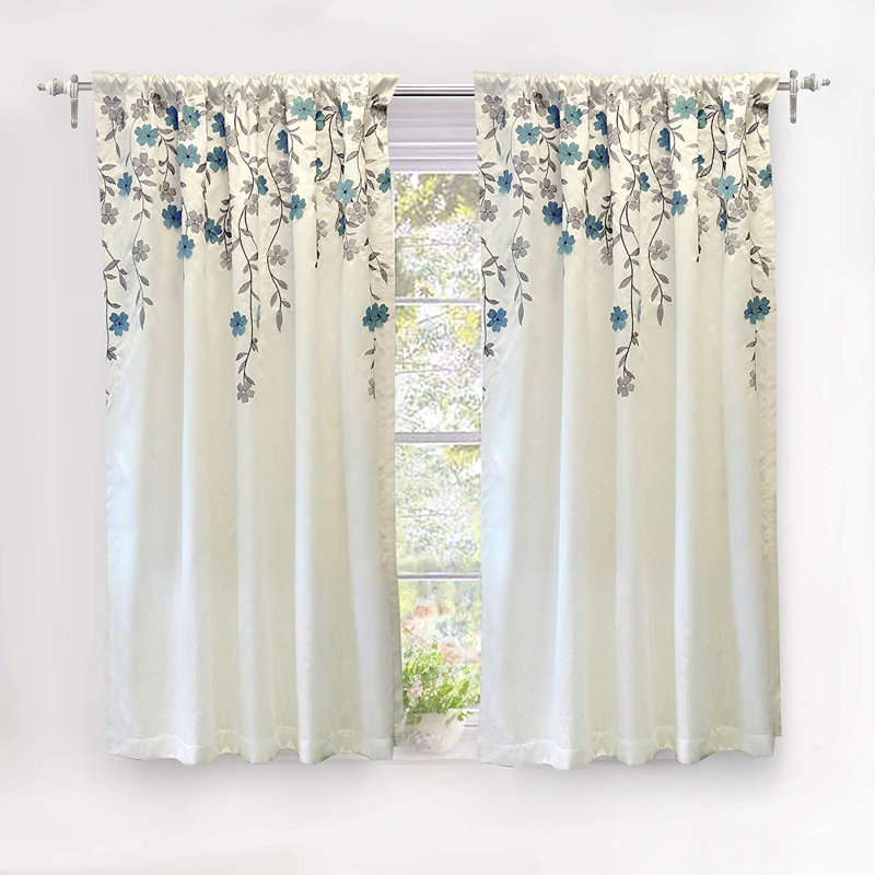 Heimbach Room Darkening Curtain Single Panel, 50" W x 54" L, Blue