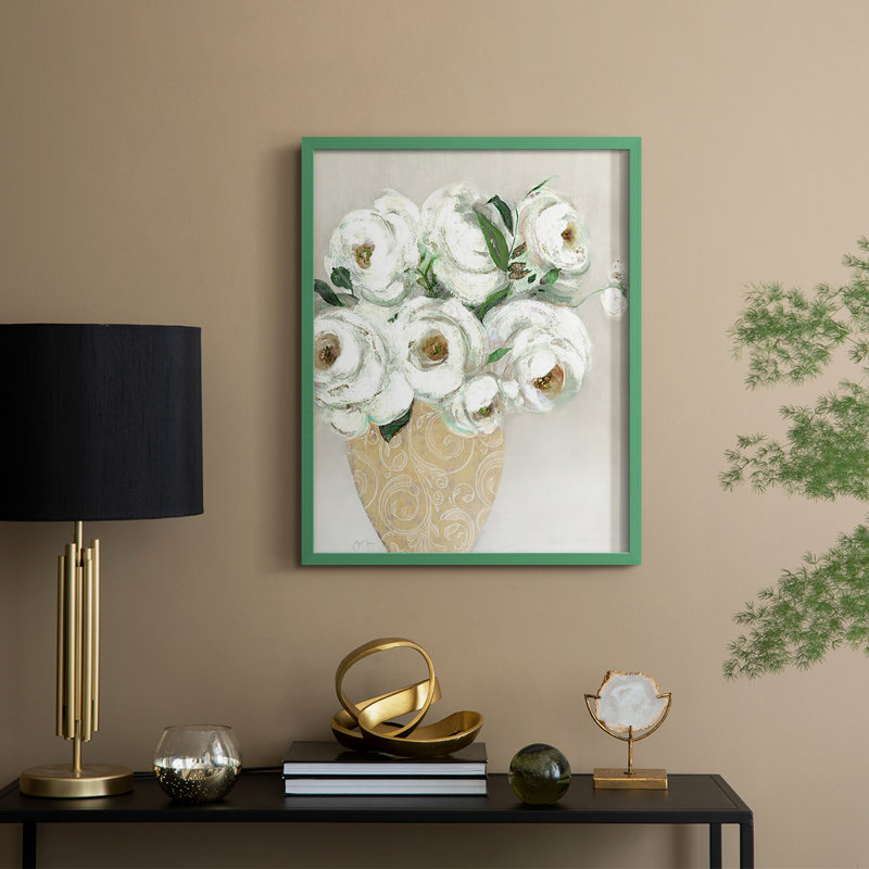 First Blush, reproduction encadrée - bois massif, H 30 po x l 24 po, Vert