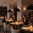 24" Diameter Black Integrated LED Pendant Light