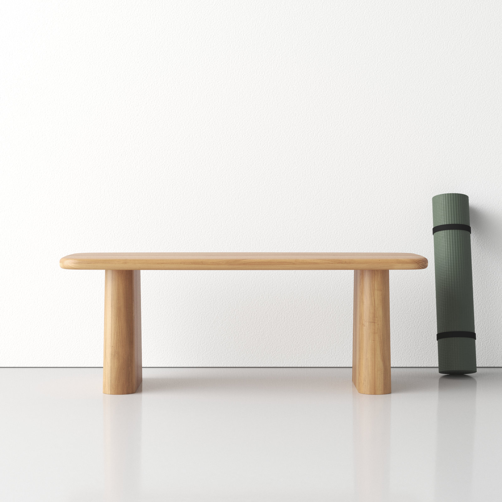 Daymon 49" Solid Wood Dining Bench, Natural