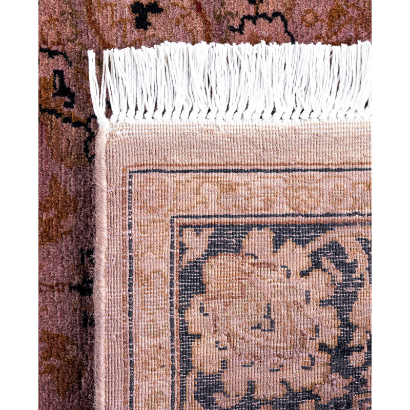 Overdyed Hand-Knotted Wool Modern-Contemporary Purple Runner 3' 0" x 8' 1"