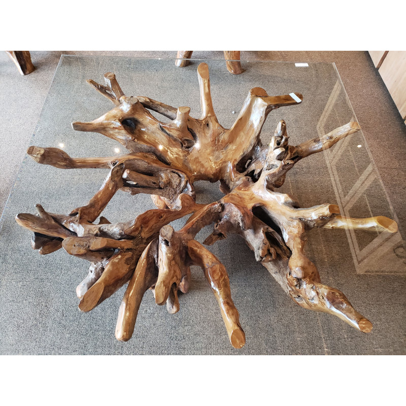 Solid Wood Coffee Table, 19" H x 55" L x 55" H