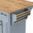 54inch Large Kitchen Island with Rubber Wood Drop Leaf-1559674353