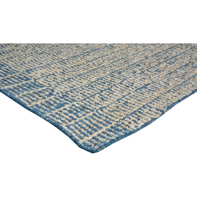 Wool Striped Area Rug, Rectangle 6' x 9'