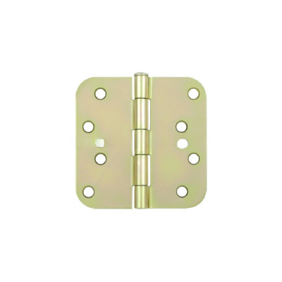 Deltana S44R5BK2D-S 4"x 4"x 5/8" Radius Hinge in Zinc Dichromate Pair