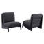 Ensemble de deux chaises d'appoint modernes avec structure en bois massif, support ergonomique, coussin intégré et assemblage sans effort pour le salon ou le bureau à domicile.-422181217-422181218