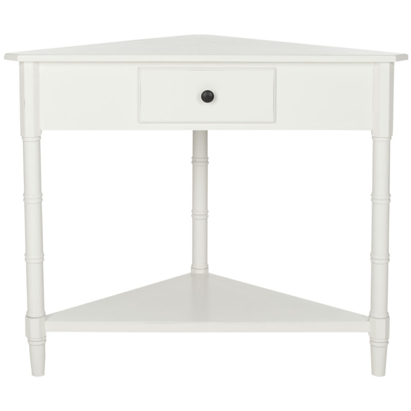 Meaux 86.11cm Solid Wood Console Table, Distressed Cream