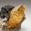 Golden Calcite With Sphalerite Crystal From Elmwood Mine, Tennessee