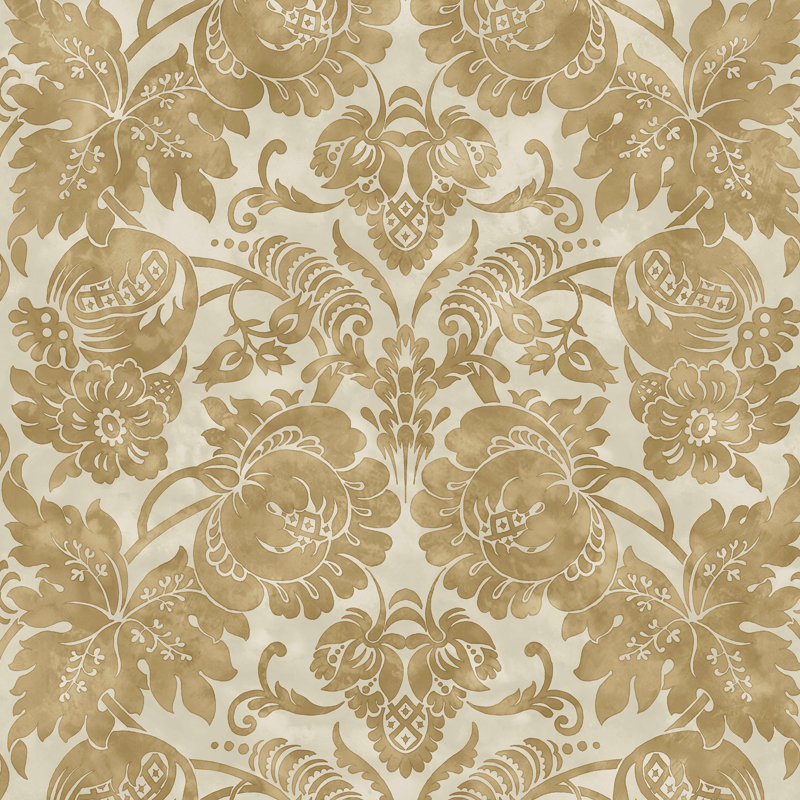  Florentine Antique Gold Wallpaper, Yellow