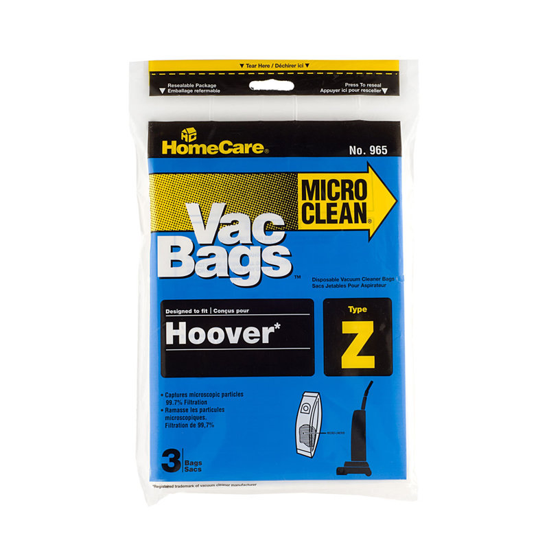 Sac à micro-nettoyer® sac vertical réfrigérateur filterz hoover