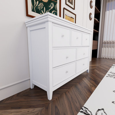 Commode blanche 7 tiroirs, commode 7 tiroirs, armoire de rangement et tiroir de rangement pour vêtements, armoire de salon, rangement pour commode de ferme