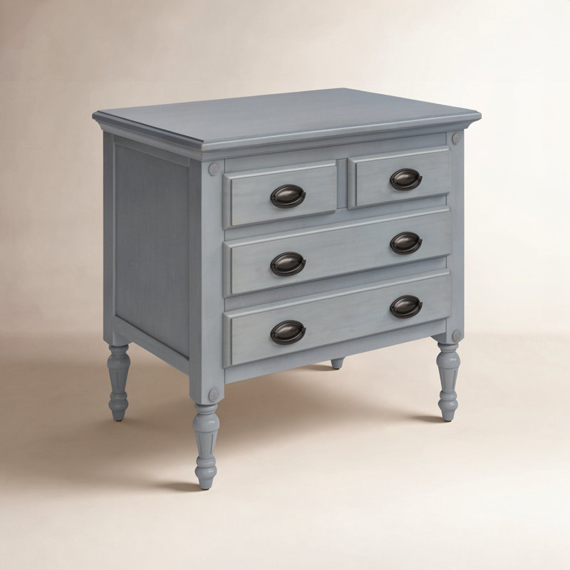 Eros 4-Drawer Accent Chest, Gray
