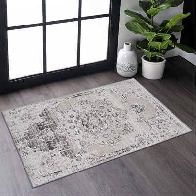 Collection 2X3 Cream /  Doormat Rug