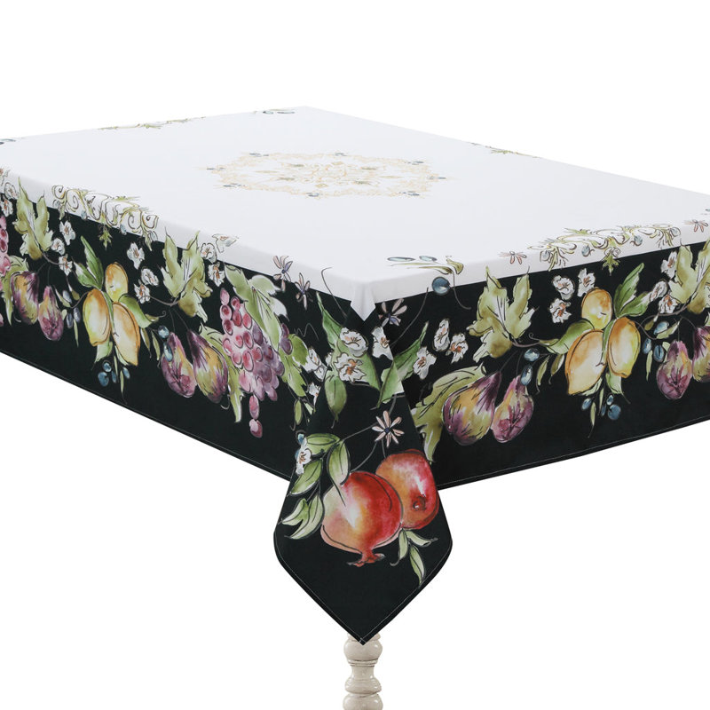 Tuscan Fruit Sketch 120" x 70" Rectangular Fabric Tablecloth