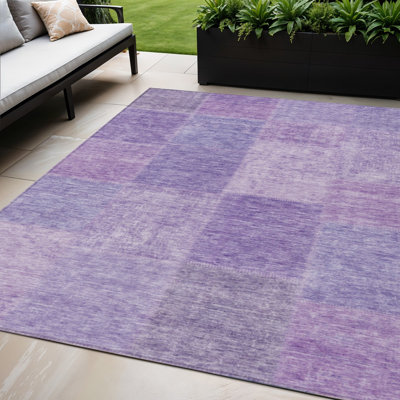 Tapis lavable et mauve lavable à l'extérieur 5 pi x 8 pi