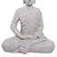 Sculpture de jardin en forme de Bouddha gris en oxyde de magnésium