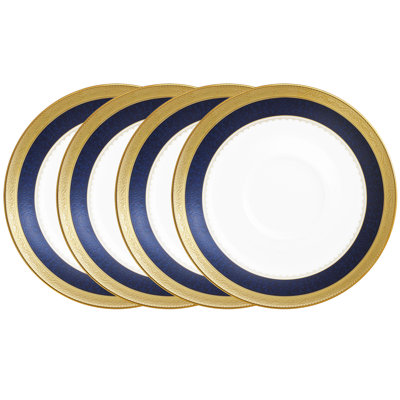 Noritake Odessa Cobalt Saucers, 6"
