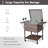 FORCLOVER 108 Quarts Serving Station / Cart Cooler with wheels in Brown