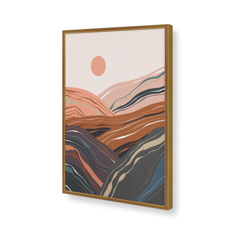 Impression sur toile Minéral Inspired Landscape 3 par Garima Dhawan, H 16 po x l 12 po, Doré