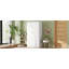Armoire en bois avec portes doubles, armoire avec tringle, 5 tablettes fixes, 1 tiroir de rangement, blanc