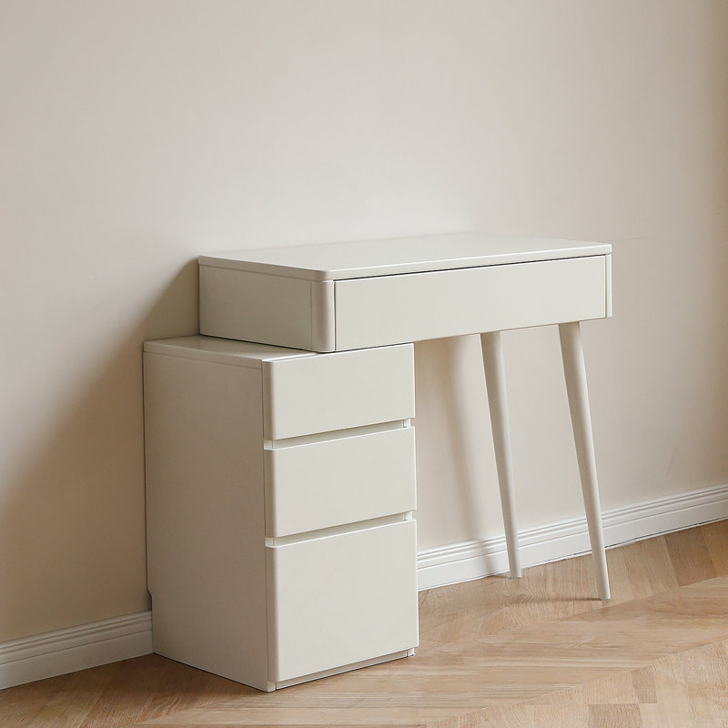 Bureau en bois blanc sans miroir 80Cm