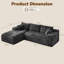 Canapé modulaire configurable de L 106 po avec méridienne en L-1676123739-1676124069