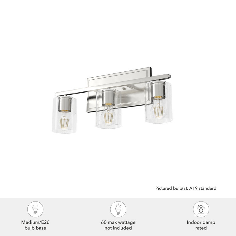 Kerrison 3 - Light Dimmable Vanity Light, Brushed Nickel
