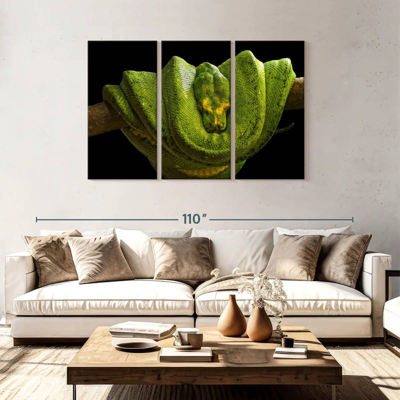 Brampt Green Boa Constrictor, 48" H x 74" W