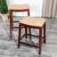 Tabouret de 30 po en cerisier, siège en cuir os - et tabouret d'apparence élégante avec une qualité durable-1606292973-1606292974