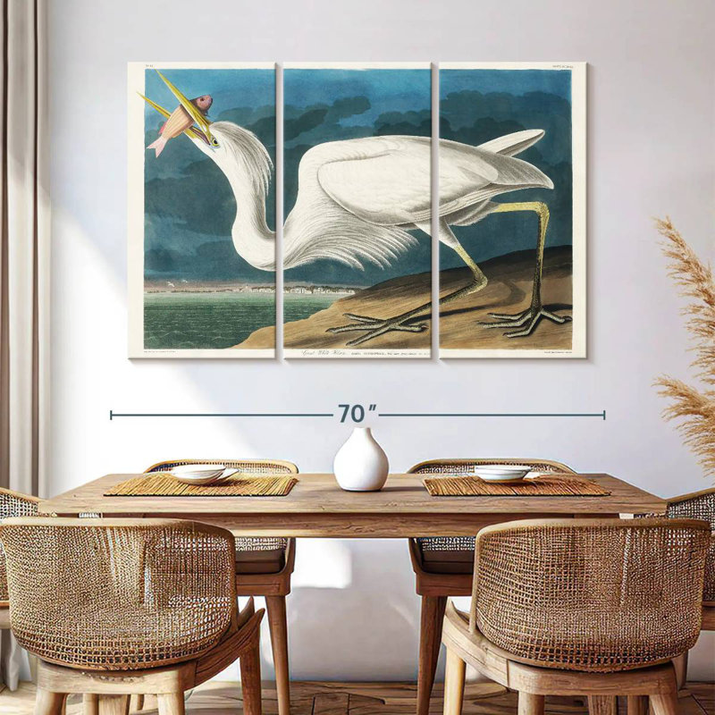 Great White Heron, 28" H x 45" W
