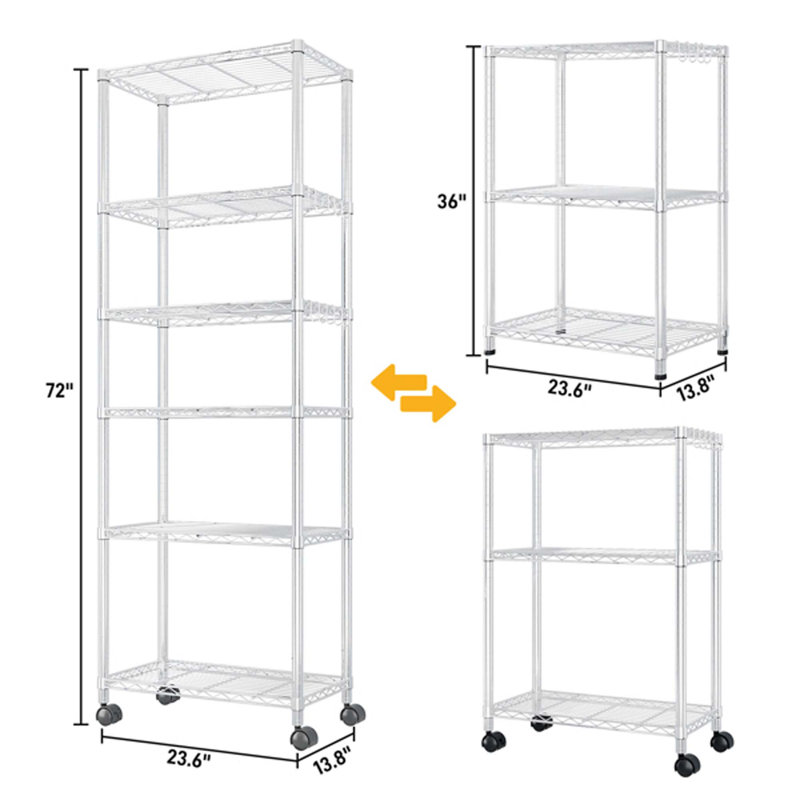 Tablettes de rangement robustes, tablettes en métal pour support de rangement de garage réglable