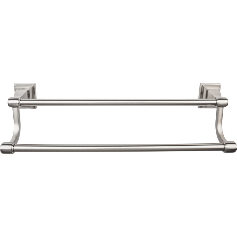 Stratton Bath Double 20" Wall Mounted  Towel Bar, Brushed Satin Nickel