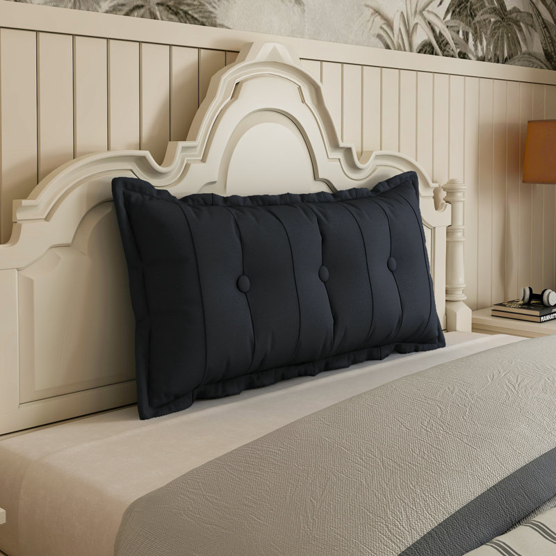 Coussin de tête de lit Sit-up Back Comfort, Lit simple, Noir