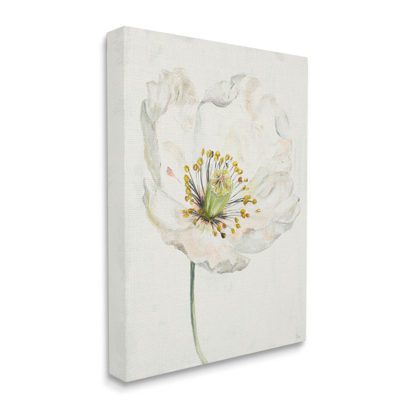 «Delicate Beauty White Flower», impression sur toile tendue, H 20 po x l 16 po x P 1,5 po