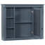 Meuble-lavabo 36 po avec lavabo supérieur, armoire à miroir bleu royal