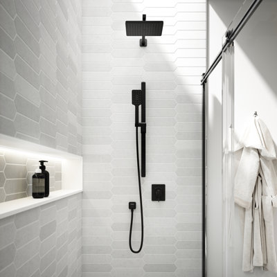 Système de douche complet à pression équilibrée (température et volume) avec valve brute